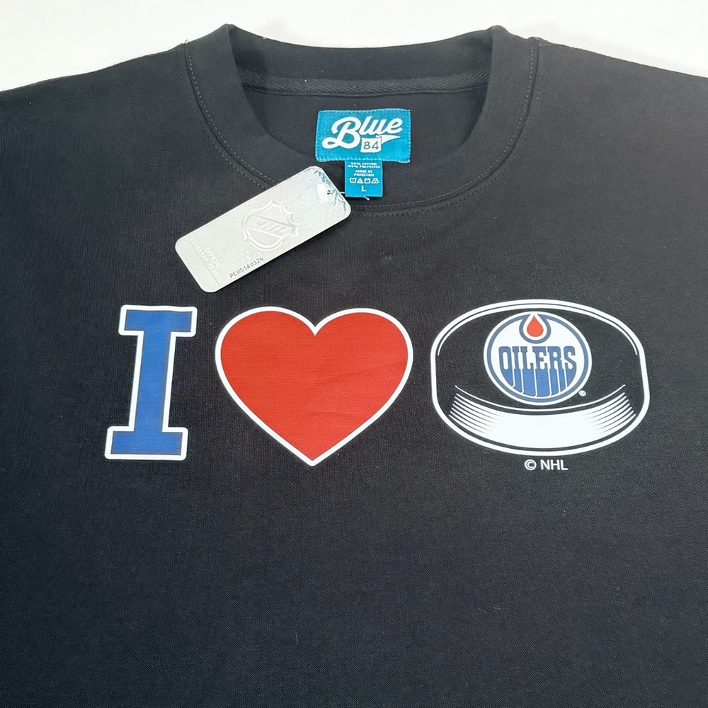 NWT NHL Oilers Shorty Sweatshirt Size L Women's - Picture 4 of 9